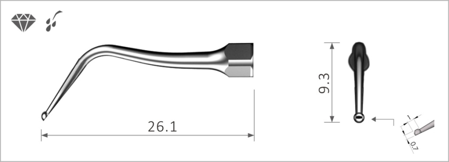 SB2 Karies Entfernung Ultraschall Spitze diamantiert geeignet für EMS®